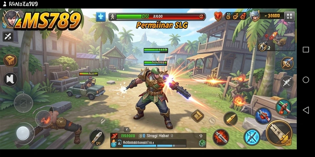Screenshot utama AMS789 menampilkan gameplay strategi yang intens dan adiktif.