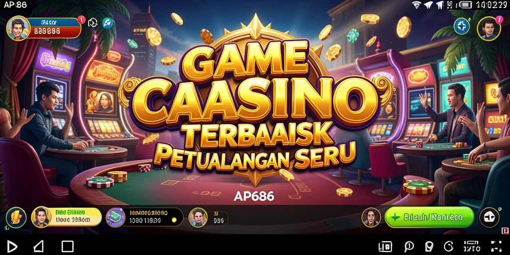 Screenshot AP686 menampilkan grafis kasino yang menawan dan gameplay yang seru.