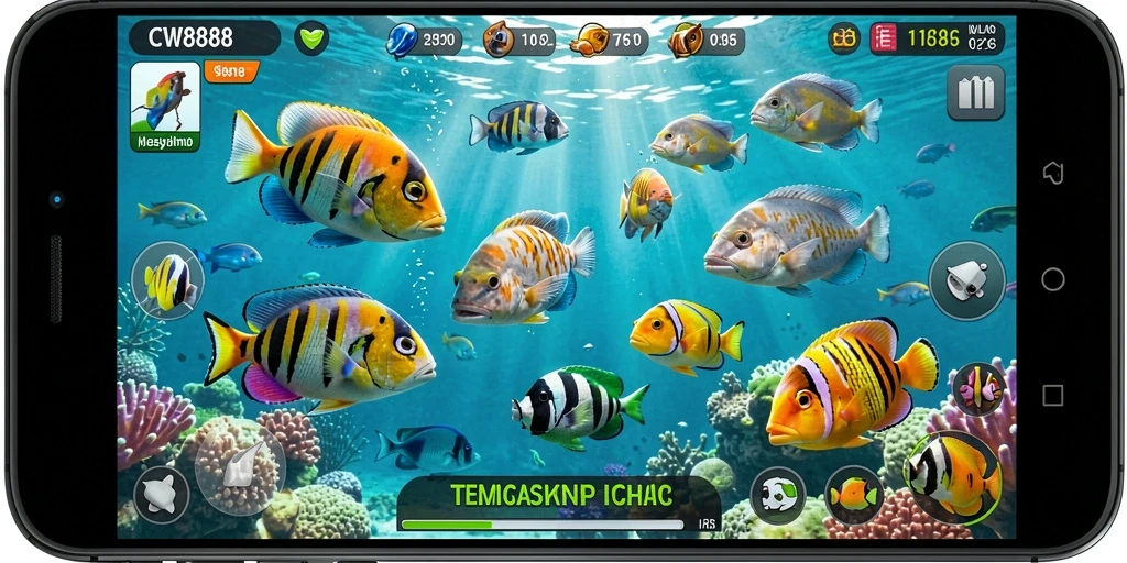 Tampilan gameplay Tembak Ikan yang menarik dan mengasyikkan.