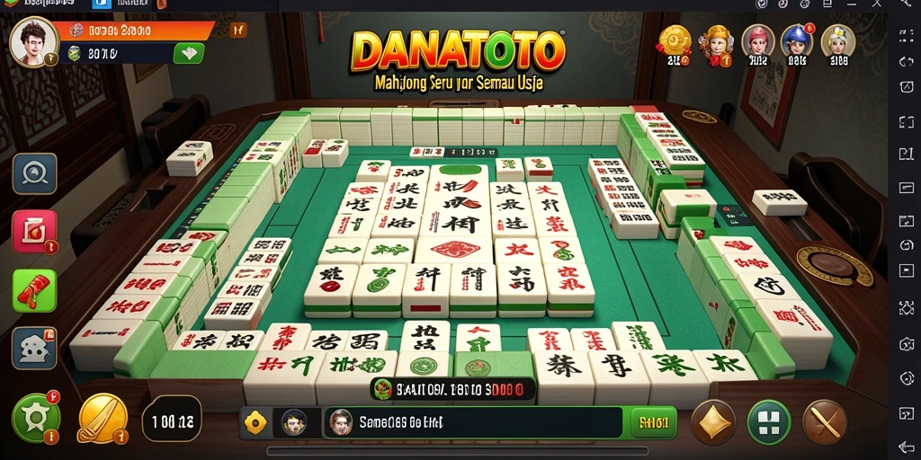 Tampilan utama gameplay Mahjong di DANATOTO yang seru.