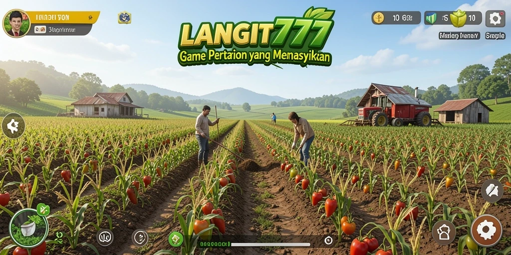 Tangkapan layar LANGIT777 menampilkan aktivitas bertani yang seru dan interaktif.