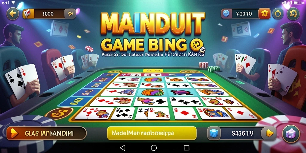 Tampilan gameplay seru dari MAINDUIT saat bermain Bingo.