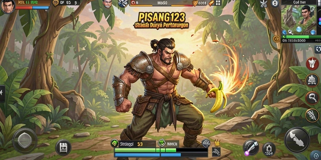 Tampilan gameplay PISANG123 yang menegangkan dan strategis.