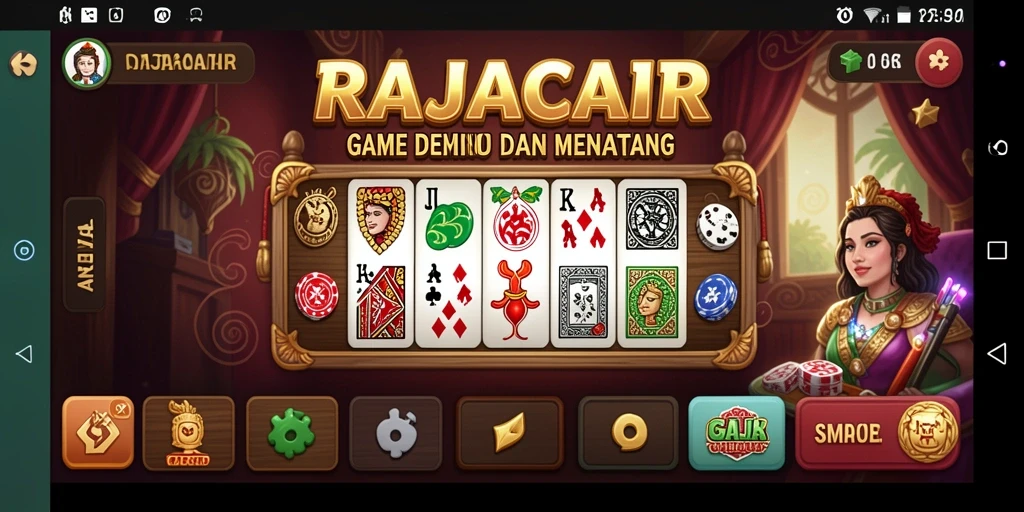 Screenshot gameplay RAJACAIR yang menampilkan aksi seru permainan Domino.