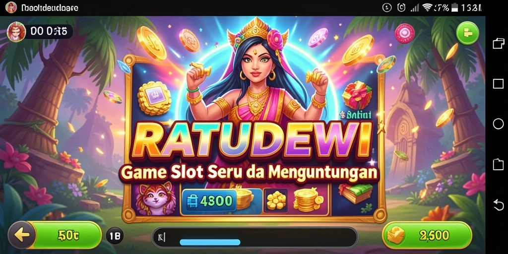 Screenshot utama RATUDEWI menunjukkan gameplay Slot yang mengasyikkan dan penuh warna.