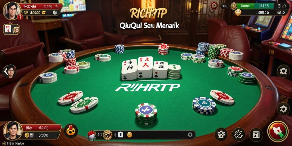 Tangkapan layar utama gameplay QiuQiu RICHRTP menunjukkan momen seru dalam permainan.