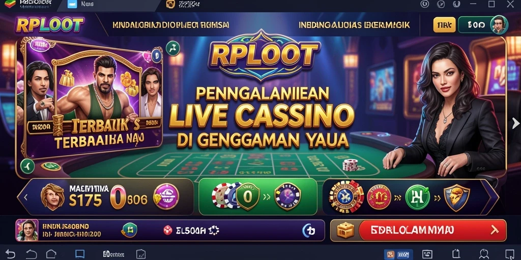 Screenshot gameplay Live Casino RPLOOT yang menegangkan dan interaktif.